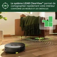 Aspirateur Robot Laveur - IROBOT Roomba 205 Combo Compactor - 3h - 7000 Pa - 1820 ml - Noir(m-5)