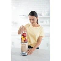 Blender personnel - NUTRIBULLET Pro 900 - NB907CP - 900W - 2 tasses + 2 couvercles + anneau - Doré(m-5)