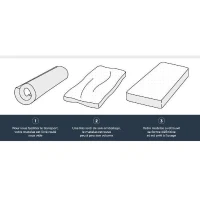 Matelas mousse 90 x 200 cm - DEKO DREAM Kietoa - Confort ferme - Epaisseur 12 cm - Livré roulé(m-5)