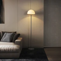 HOMCOM Lampada a Piantana Moderna con Paralume a Doppio Strato, in Metallo e Acrilico, Ø35x150 cm, Bianca(m-11)