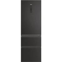 Réfrigérateur combiné - HAIER - 3D 60 Series 5 HTW5618ENPT - Classe E - 360 L - 185 x 59,5 x 66,7 cm - Noir(m-1)
