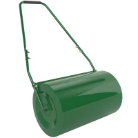 Outsunny Rola de Gazon 63L, cu Lamă Răzuitor, din Metal, 123x58x40 cm, Verde Închis(m-1)