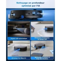 ECOVACS DEEBOT X9 PRO OMNI Robot Aspirateur Laveur - 16600Pa - Ultra-fin - Technologie BLAST - Auto-nettoyage instantané(m-4)