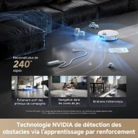 Aspirateur Robot Laveur - DREAME Aqua 10 Ultra Roller Complete - Nettoyage Automatique du Rouleau - Évitement d'obstacles de 8 cm(m-4)