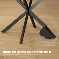 HOMCOM Table à manger extensible ovale pour 4 à 6 personnes, table de cuisine avec rallonge 100-135 cm, effet bois naturel(m-7)