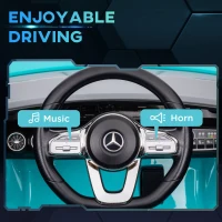 AIYAPLAY Dziecięcy samochód elektryczny 12 V, z pilotem zdalnego sterowania, muzyka, pojazd elektryczny z lampą, złącze USB/MP3, funkcja wsteczna, 3-5 km/h, dla dzieci w wieku 3-6 lat, jasnoniebieski(m-6)