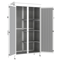 Outsunny Armário de Exterior para Ferramentas com 3 Prateleiras Removíveis