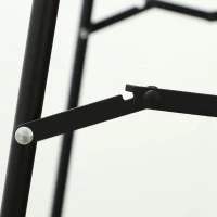 HOMCOM Espejo de Pie Cuerpo Entero Arqueado 150x50 cm Independiente Apoyado y de Pared Sin Marco Negro(m-9)