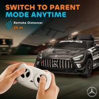 AIYAPLAY Mercedes - Elektryczny Samochód dla Dzieci, 12V Bateria, LED, Muzyka, Klakson, 3-8 Lat, Czarny(m-5)