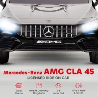 AIYAPLAY Dziecięcy samochód elektryczny 12 V, z pilotem zdalnego sterowania, muzyka, pojazd elektryczny z lampą, złącze USB/MP3, funkcja wsteczna, 3-5 km/h, dla dzieci w wieku 3-6 lat, czarny(m-4)