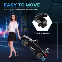 AIYAPLAY Mercedes-Benz AMG GTR Licensed 12V Kids Ride on Car, Battery Powered Kids Electric Car with Remote Control, Soft Start, LED Lights, Music Horn, 3 Speeds, for Ages 3-6 Years, Black(m-5)