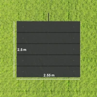 Outsunny Retractable Pergola Cover, 2.55 x 2.5 m Replacement Canopy Fabric for 3 x 3 m Frame, Roof Top Only, Dark Grey(m-3)