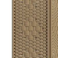 HOMCOM Biombo Separador de Ambientes com 3 Painéis Dobrável em Corda de Papel 120x170 cm Decoração para Quarto Madeira(m-8)