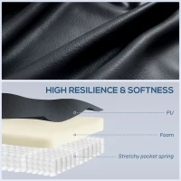 HOMCOM Fotel masujący, funkcja grzania i leżenia, do 150 kg, 97x92x104 cm, czarny(m-7)