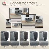 HOMCOM 2-osobowa sofa, mała sofa z chenille, oparcie skrzydłowe, grube siedzisko, nogi z drewna kauczukowego, szara(m-7)