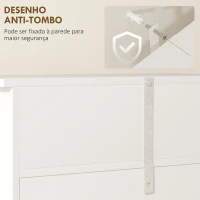 kleankin Armário Auxiliar Casa de Banho com 2 Gavetas 2 Portas e Prateleira Ajustável Estilo Moderno 60x30x75cm Branco(m-7)