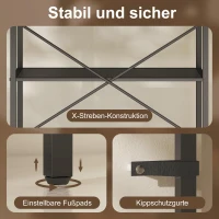 HOMCOM Bücherregal, Standregal mit 5 Ebenen, Industrielles Büroregal mit Metallrahmen, offenes Aufbewahrungsregal für Wohnzimmer, Büro, Arbeitszimmer, 60x30x170,5 cm, Schwarz(m-5)