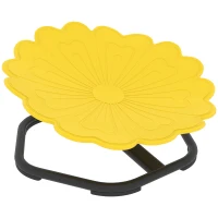 AIYAPLAY Flower-Shaped Sensory Spinning Chair with Non-Slip Base for Balance/Coordination, Yellow(m-1)