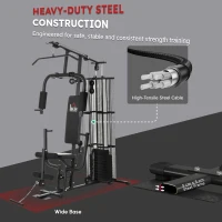 HOMCOM Multifunction Home Gym System Weight Training Exercise Workout Station(m-6)