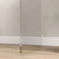 HOMCOM Mesa de Centro de Acrílico en U con Bordes Lisos y Esquinas Redondeadas, 53.5x30.5x53.5 cm, Transparente(m-5)