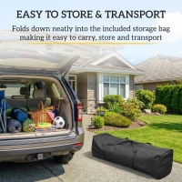 Outsunny 3 x 6 m Pop Up Gazebo with Sides and Windows, Height Adjustable Wedding Camping Party Tent Canopy Marquee with Storage Bag for Garden, Event, Black(m-7)