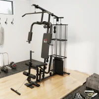 HOMCOM Multifunction Home Gym System Weight Training Exercise Workout Station(m-13)