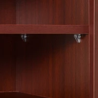 HOMCOM Mueble para TV clásico de salón con 2 estantes y 2 armarios, en MDF y acero inoxidable, Marrón, 120x39.5x52cm(m-3)