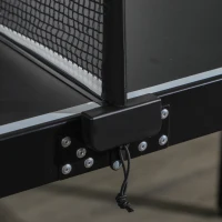 SPORTNOW 5ft Mini Table Tennis Table, Folding Ping Pong Table with Net and Aluminium Frame, Portable Ping Pong Game Set for Indoor Outdoor Use, Black(m-9)