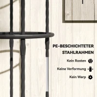 Outsunny Garten Rankhilfe 2er Set 174 cm Obelisk Rankhilfe aus Stahl Abnehmbar Pflanzenstütze für Kletterpflanzen Rose(m-6)