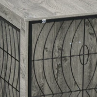 PawHut 46.46'' Dog Crate Furniture End Table w/ Plush Washable Cushion, Lockable Door, for Extra Large Dogs(m-9)