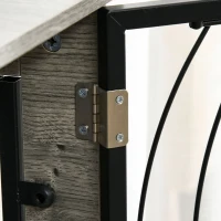 PawHut 46.46'' Dog Crate Furniture End Table w/ Plush Washable Cushion, Lockable Door, for Extra Large Dogs(m-8)