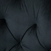 Vinsetto Silla de oficina, sillón de oficina en terciopelo, asiento giratorio 360°, regulable en altura, 60 x 61 x 81-91 cm, negro(m-5)