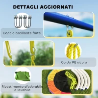 AIYAPLAY Set Altalena da Giardino 4 in 1 per Bambini 3-8 Anni con 2 Altalene, Canestro e Porta da Calcio(m-8)