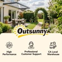 Outsunny Front Door Canopy, Outdoor Awning, Rain Shelter, 303 x 96cm , Clear(m-9)