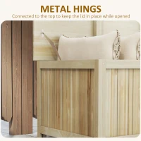 Outsunny 172 Litre Outdoor Storage Box, Wooden terrace Box Garden Storage Container, Natural(m-5)