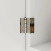 HOMCOM Espejo de Baño Ovalado Moderno con Armario y Dos Estantes, 45x90 cm, Blanco(m-5)