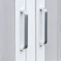 Outsunny Caseta de Herramientas en Madera de Abeto de 3 Niveles con Techo de Betún, 77x58x175 cm, Gris(m-4)