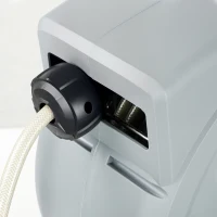 Outsunny Enrollador Automático de Pared y Portátil Longitud 25+2 m, Sistema de Bloqueo y 7 Chorros, Gris(m-5)