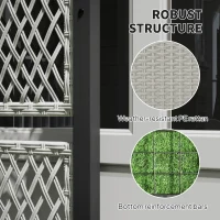 Outsunny Garden Planter Box with Trellis, Liner for Climbing Plants, Vegetables, Flowers, 90 x 35 x 148 cm, Mixed-grey(m-4)