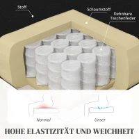 HOMCOM Relaxsessel, Fernsehsessel mit Liegefunktion, gepolstert, mit verstellbarer Rückenlehne, Fußteil, Schwarz(m-5)