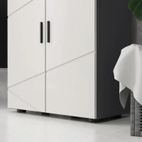 kleankin Mueble de Baño 2 Puertas en Madera con 3 Estantes y Cierre Amortiguado, 60x30x82 cm, Gris(m-5)