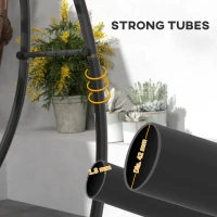 Outsunny Hammock Chair Stand Only, Hanging Chair Stand with Extra Large Base, Heavy Duty Metal Single Hammock Egg Swing Frame for Indoor Outdoor, 150 KG Load Capacity, Black(m-5)