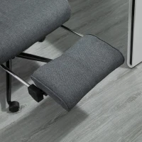 Vinsetto Silla de Oficina Ergonómica de Altura Regulable con Reposabrazos y Reposapiés, 66x70x115-123 cm, Gris(m-4)