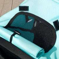 PawHut Carrito para perros, cochecito para mascotas para perros y gatos pequeños, con cesta de almacenamiento, diseño plegable de un solo clic, turquesa(m-5)