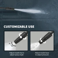 Outsunny 2200W High Pressure Washer, 170 Bar Pressure, 420 L/h Flow, Portable Electric Power Washer Jet Wash Cleaner with Adjustable Nozzle 6M Hose and Hose Reel for Home Patio Car Driveway(m-5)