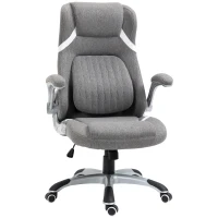 Vinsetto Silla de Oficina Reclinable en Tejido Transpirable y Acero con Altura Regulable, 68x76x109-117 cm(m-1)