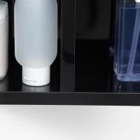 Dulap de Baie LED cu Oglindă Kleankin, Dulap Suspendat cu 3 Uși, Rafturi Reglabile, Funcție Memorie & Încărcare USB(m-14)