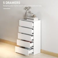 HOMCOM Ladenkast bureaukast met 4 uitneembare lades kogelgelagerde geleiders(m-4)