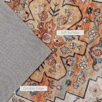 HOMCOM Covor cu Fir Scurt Boem Antiderapant și Lavabil 230x160 cm Maro(m-7)