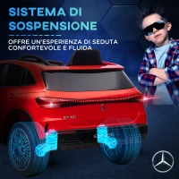 HOMCOM Macchina Elettrica per Bambini 3-8 Anni con Telecomando, Fari e Clacson, Rossa e Nera(m-8)
